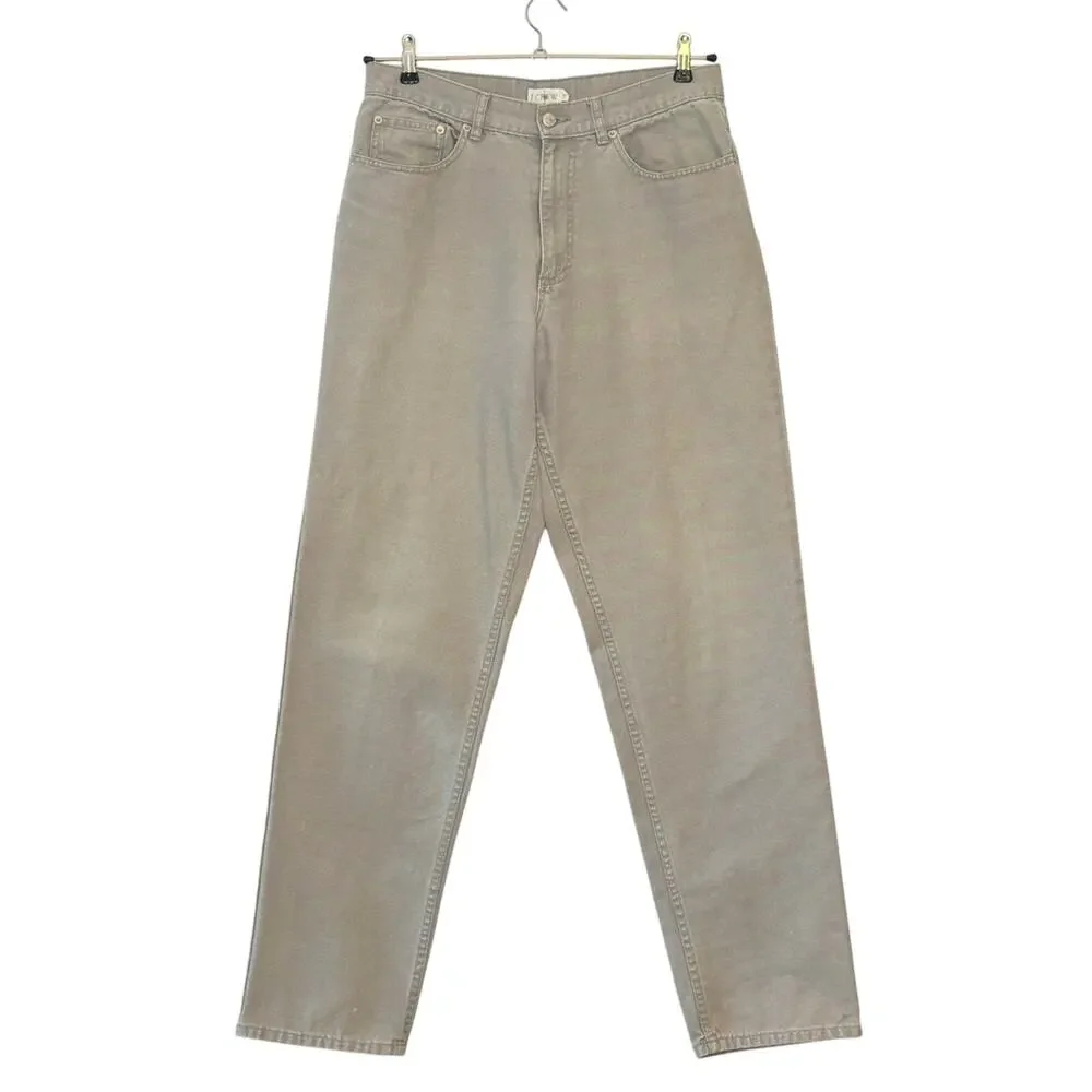 JCrew Oarsman Utility Wide Leg Pants Mens 33x34 Cotton Five Pocket Stone Taupe
